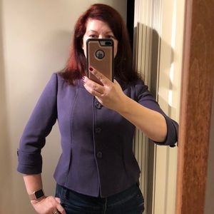 EUC plum blazer size 6 3/4 sleeves